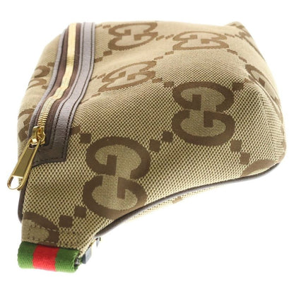 Gucci Jumbo GG Belt Shoulder Bag Beige