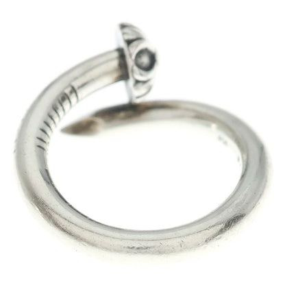 Chrome Hearts Nail Crsball Cross Ball Ring Silver