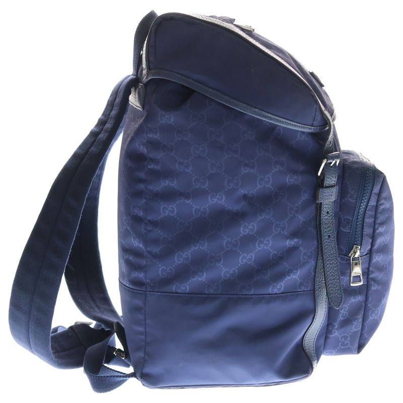 Gucci Gglogo Nylon Backpack Blue