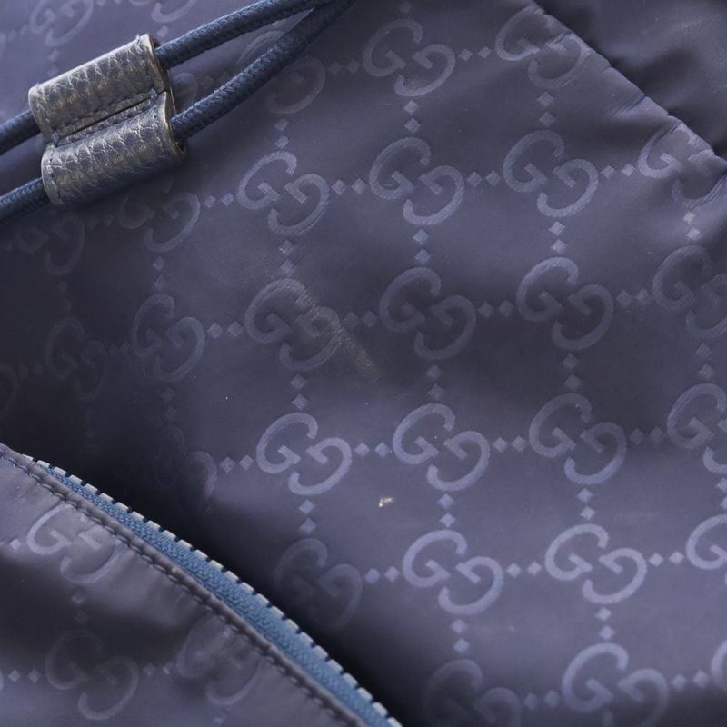Gucci Gglogo Nylon Backpack Blue