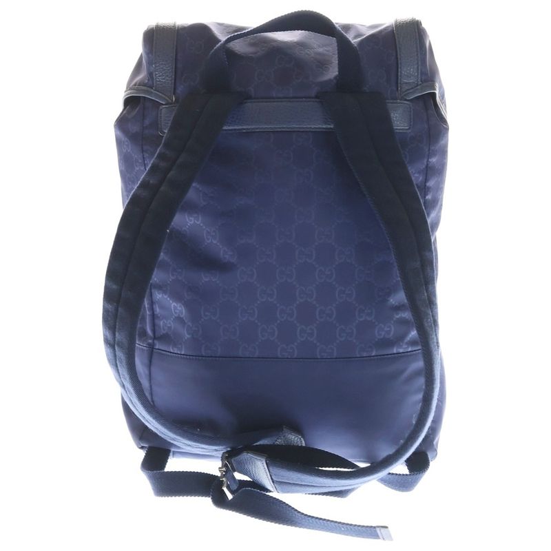 Gucci Gglogo Nylon Backpack Blue