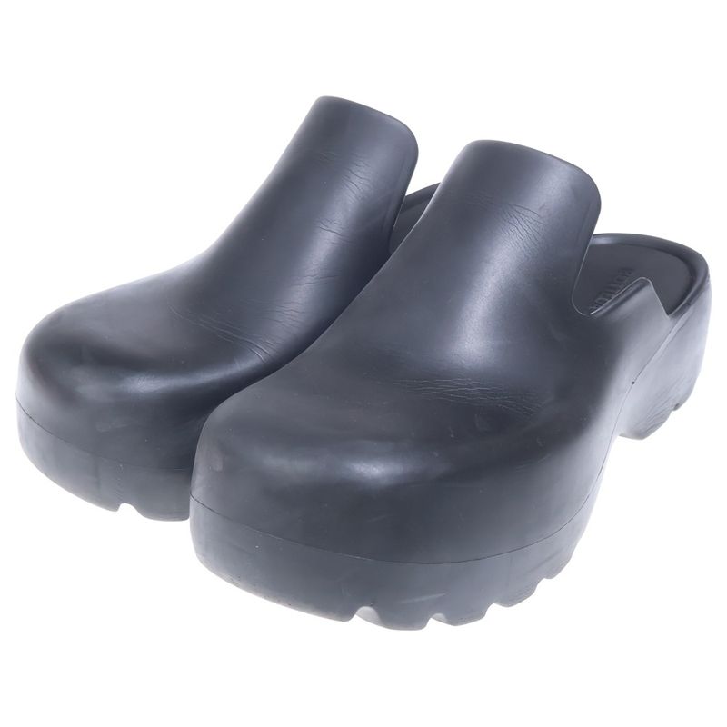 Bottega Veneta Flash Pump Rubber Clog Sandals Black