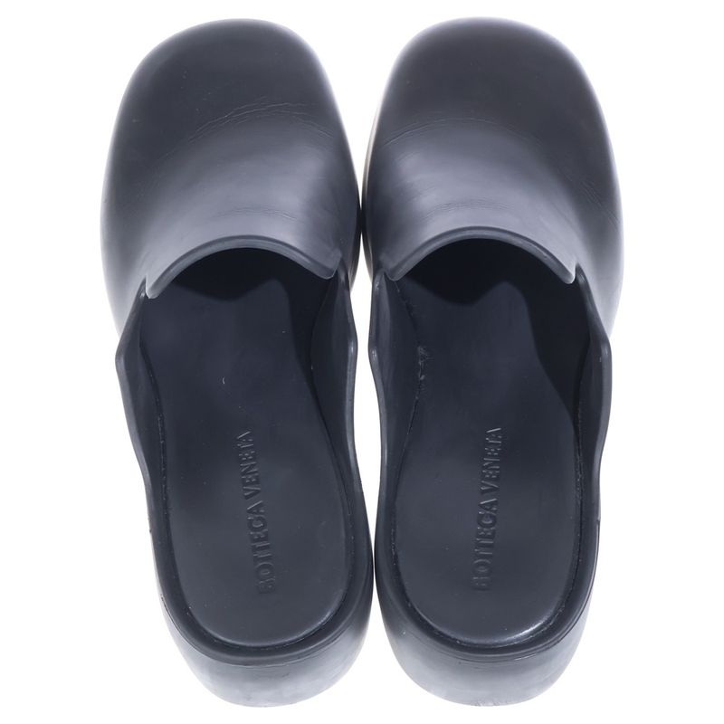 Bottega Veneta Flash Pump Rubber Clog Sandals Black