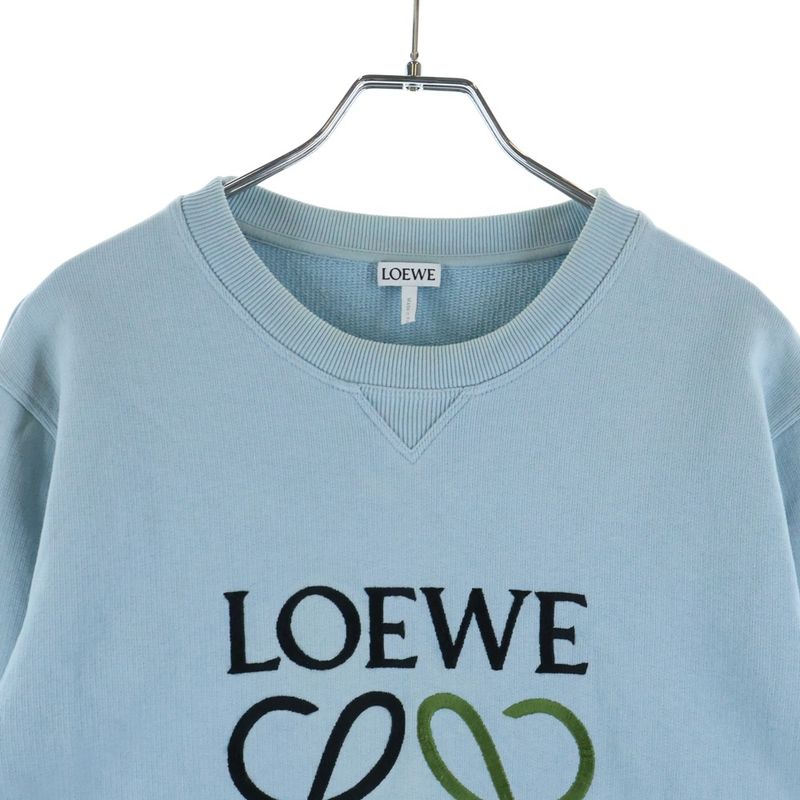 Loewe Anagram Sweatshirt Front Logo Embroidery Crew Neck Long Sleeve Trainer