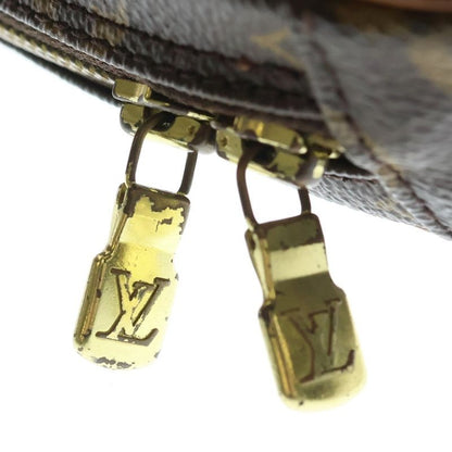 Louis Vuitton Monogram Pochette Gange Shoulder Bag Brown Leather Gold