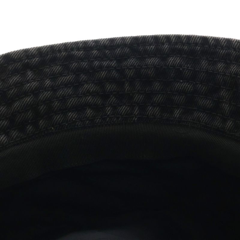 Chanel CC Logo Washed Denim Bucket Hat Black
