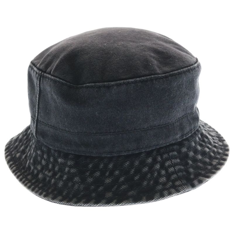 Chanel CC Logo Washed Denim Bucket Hat Black