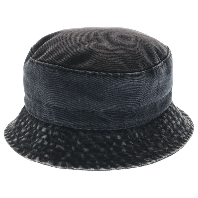 Chanel CC Logo Washed Denim Bucket Hat Black