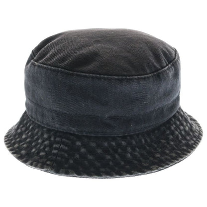 Chanel CC Logo Washed Denim Bucket Hat Black
