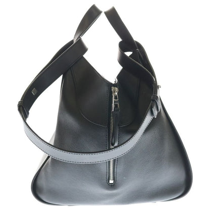 Loewe Hammock Small 2-Way Shoulder Bag Black Leather Silver