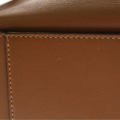 Loewe Hammock Small 2-Way Shoulder Bag Brown Leather Silver