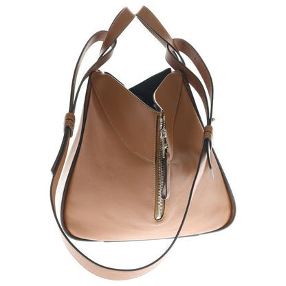 Loewe Hammock Small 2-Way Shoulder Bag Brown Leather Silver