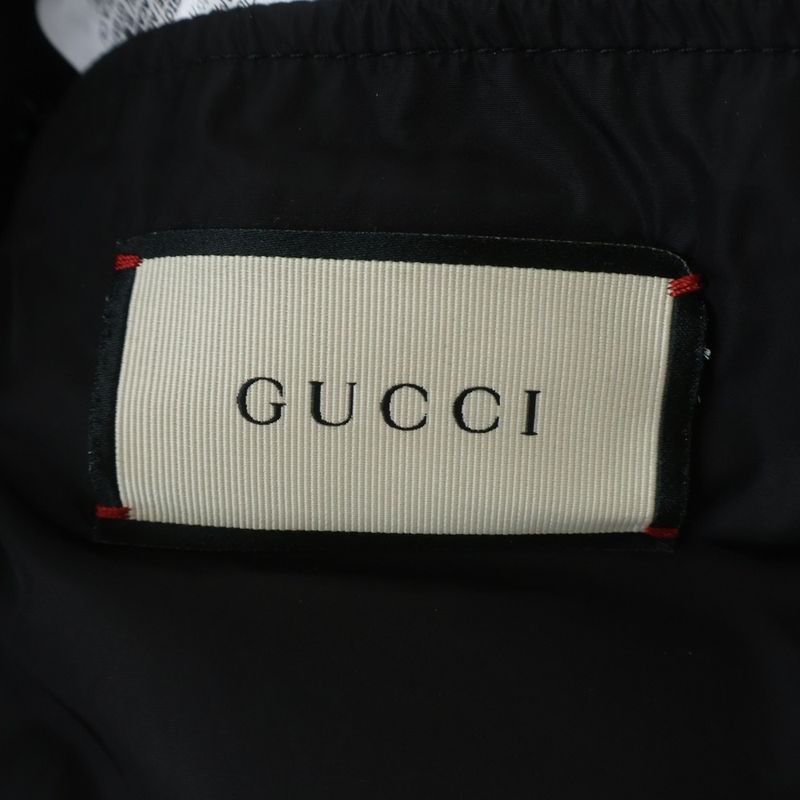 Gucci GG Jacquard Nylon Down Jacket Black