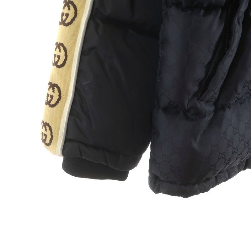 Gucci GG Jacquard Nylon Down Jacket Black