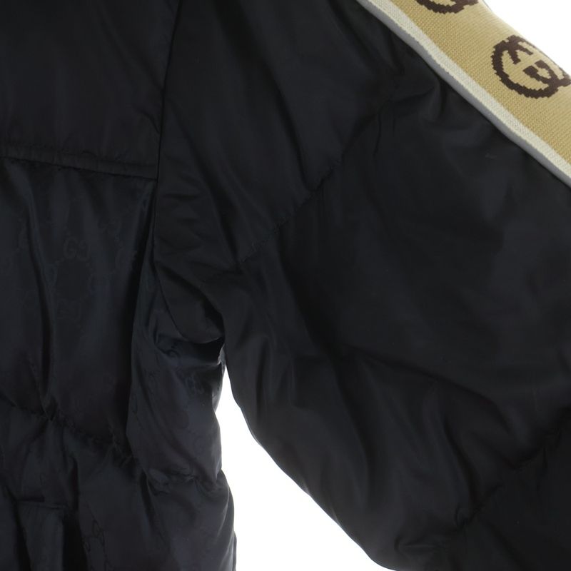 Gucci GG Jacquard Nylon Down Jacket Black