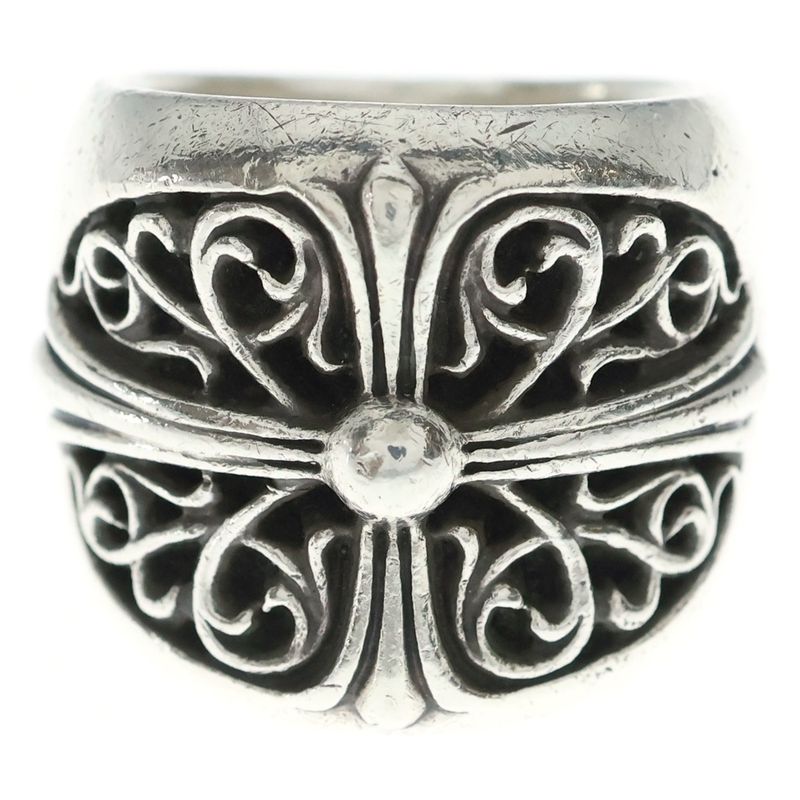 Chrome Hearts Classic Oval Cross Ring Silver
