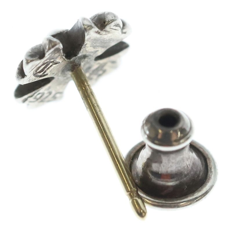 Chrome Hearts No2 CH Pls CH Plus Stud Earrings Silver