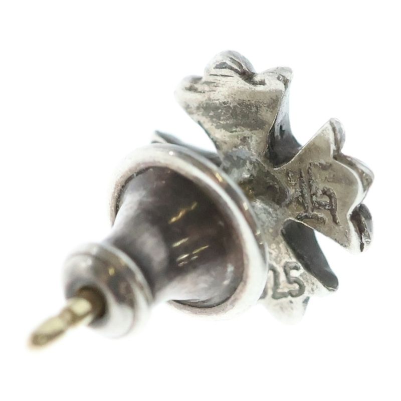 Chrome Hearts No2 CH Pls CH Plus Stud Earrings Silver