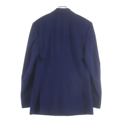Balenciaga Gold Button Wool Double Breasted Tweed Jacket Blue