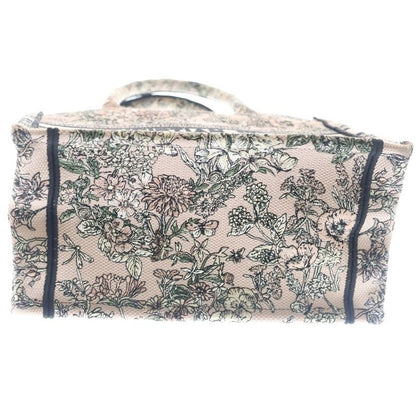 Dior Book Tote Small Flower Pattern Jacquard Canvas Hand Pink