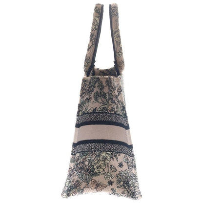 Dior Book Tote Small Flower Pattern Jacquard Canvas Hand Pink