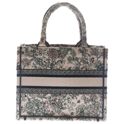 Dior Book Tote Small Flower Pattern Jacquard Canvas Hand Pink