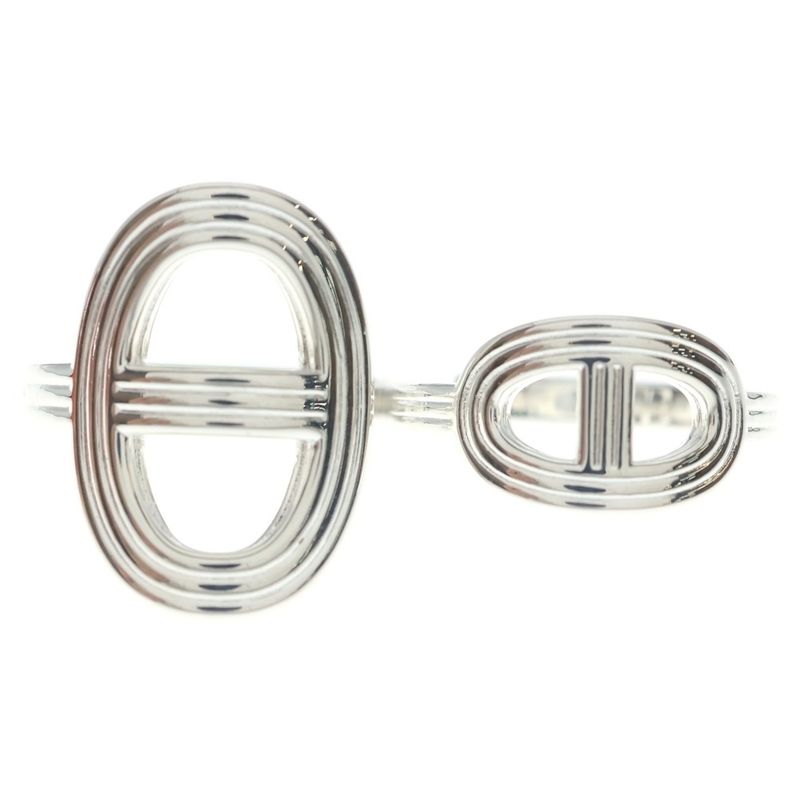 Hermes Chaine D'ancre Double Ring Silver