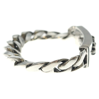 Chrome Hearts ID Floral Crs Cross ID Classic Link Bracelet Silver