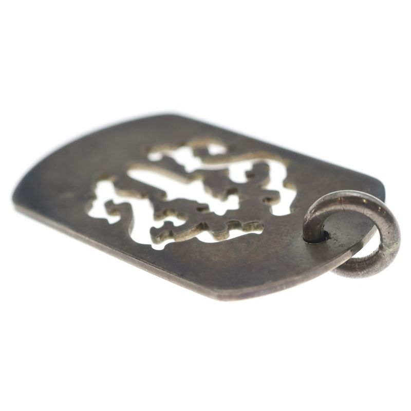 Chrome Hearts D Tag Lrg Dagger Vine Daga Cutout Dog Tag Large Pendant Top Silver