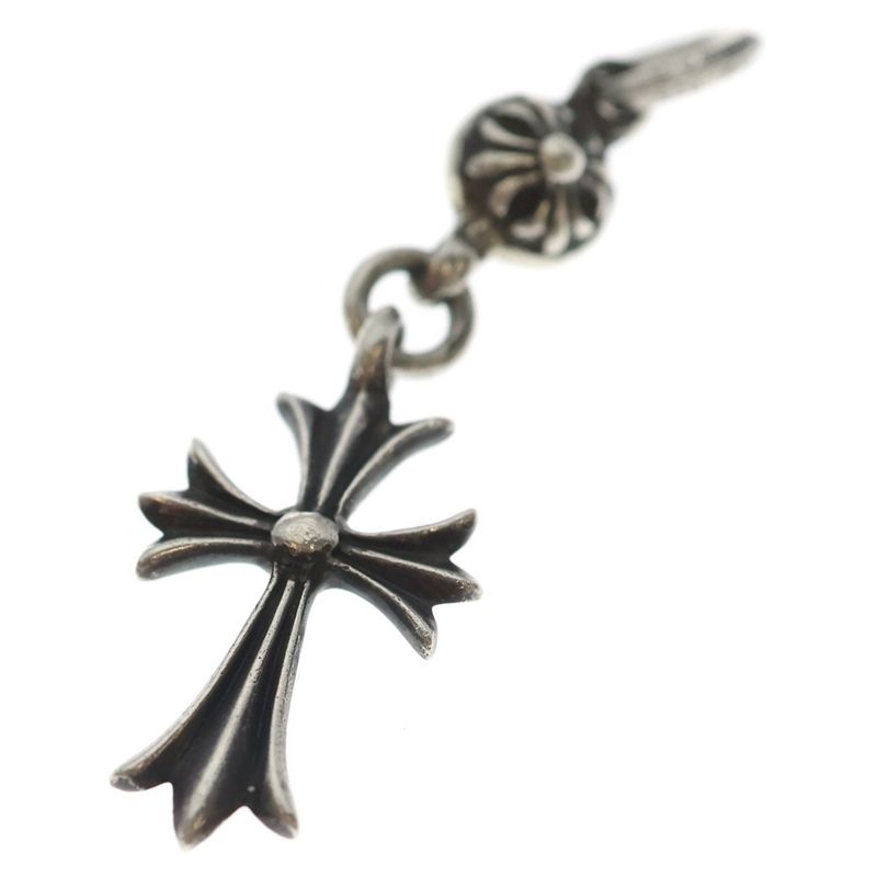 Chrome Hearts Tny CH Crs 1 Ball Tiny CH Cross Charm Pendant Top Silver