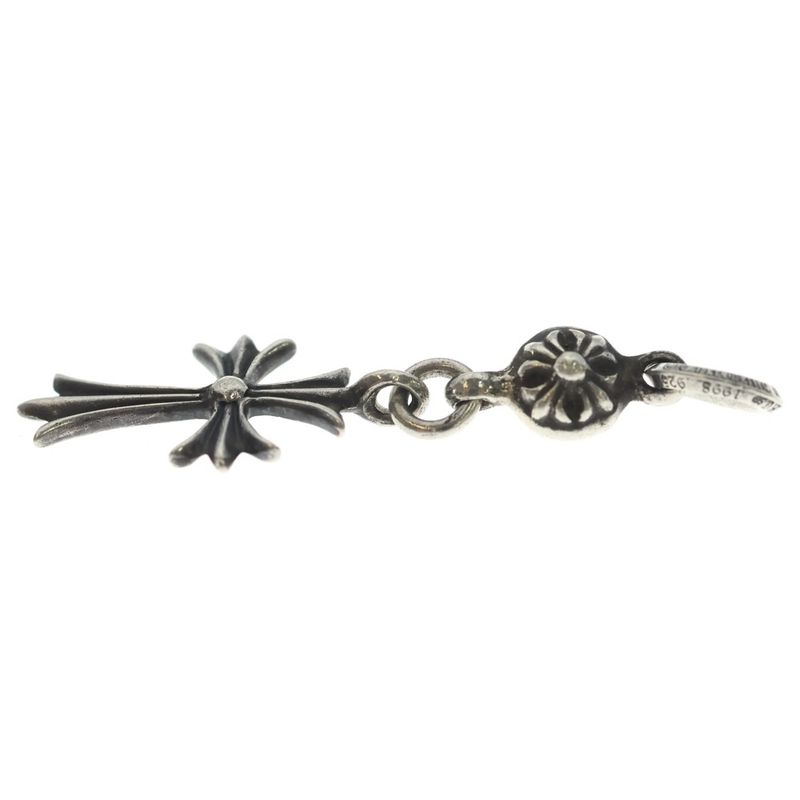 Chrome Hearts Tny CH Crs 1 Ball Tiny CH Cross Charm Pendant Top Silver