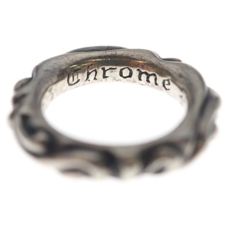 Chrome Hearts Scrl Band Scroll Ring Silver