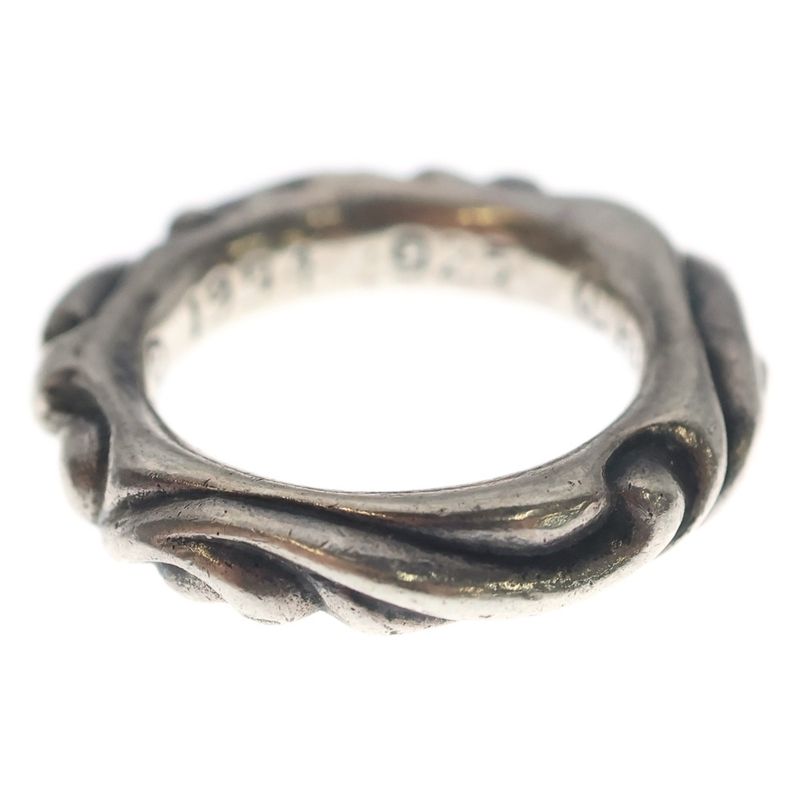Chrome Hearts Scrl Band Scroll Ring Silver