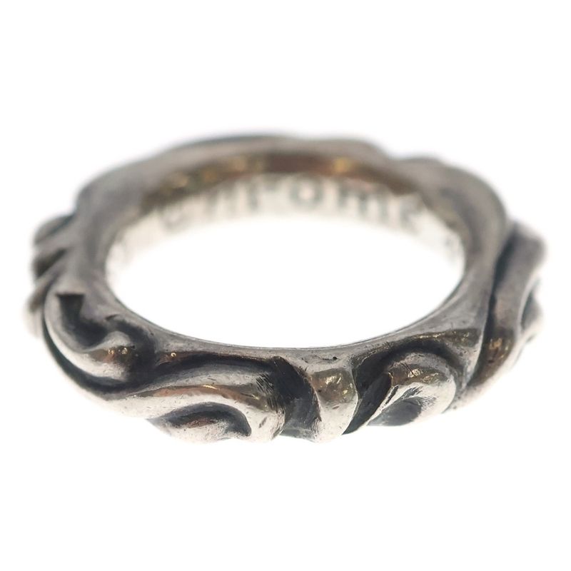 Chrome Hearts Scrl Band Scroll Ring Silver