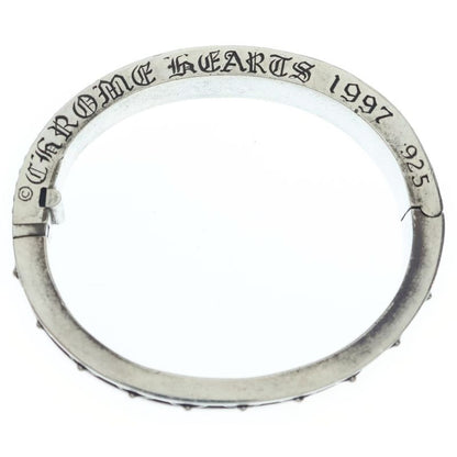 Chrome Hearts Narrow CH Plus Pave Dia CH Diamond Silver Bracelet