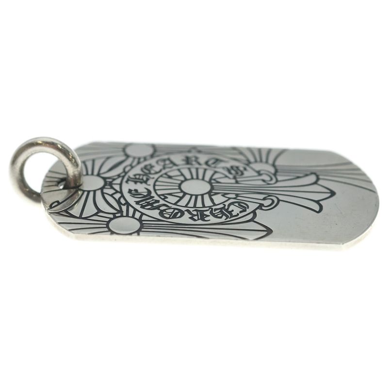 Chrome Hearts D Tag Lrg God Bless God Breath Dog Tag Large Necklace Top