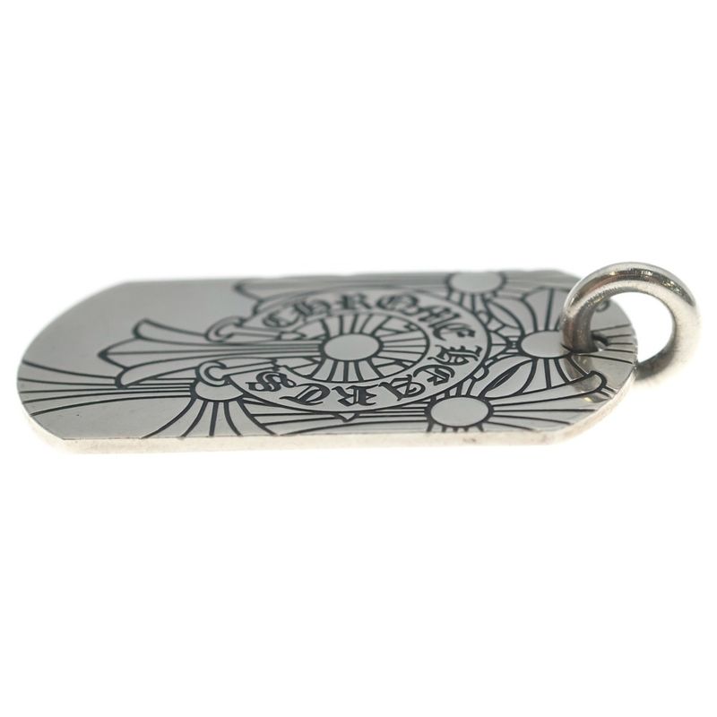 Chrome Hearts D Tag Lrg God Bless God Breath Dog Tag Large Necklace Top