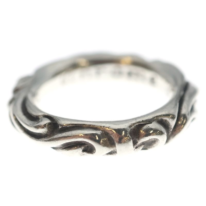 Chrome Hearts Scrl Band Scroll Ring Silver