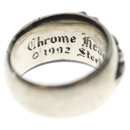 Chrome Hearts Flrl Crs Floral Cross Ring Silver