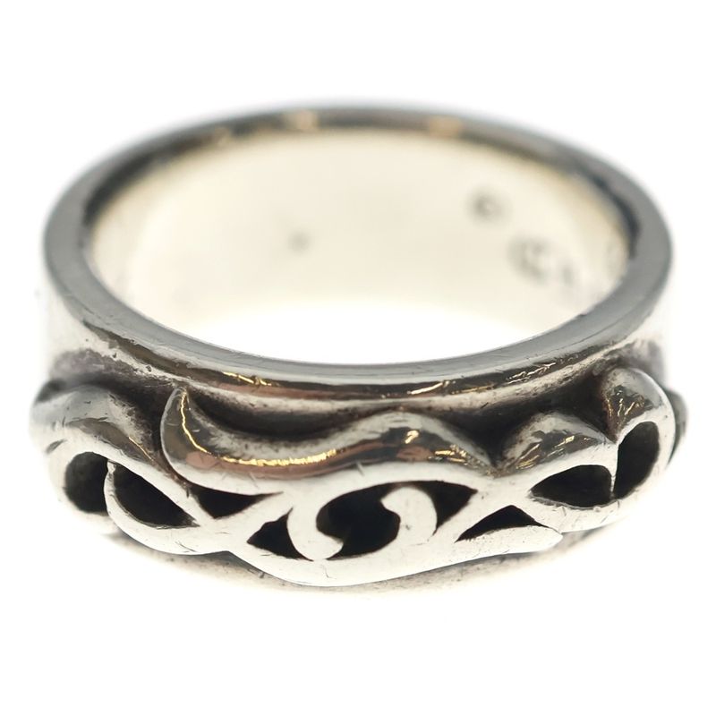 Chrome Hearts Dbl Narrow Vine Band Double Silver Ring