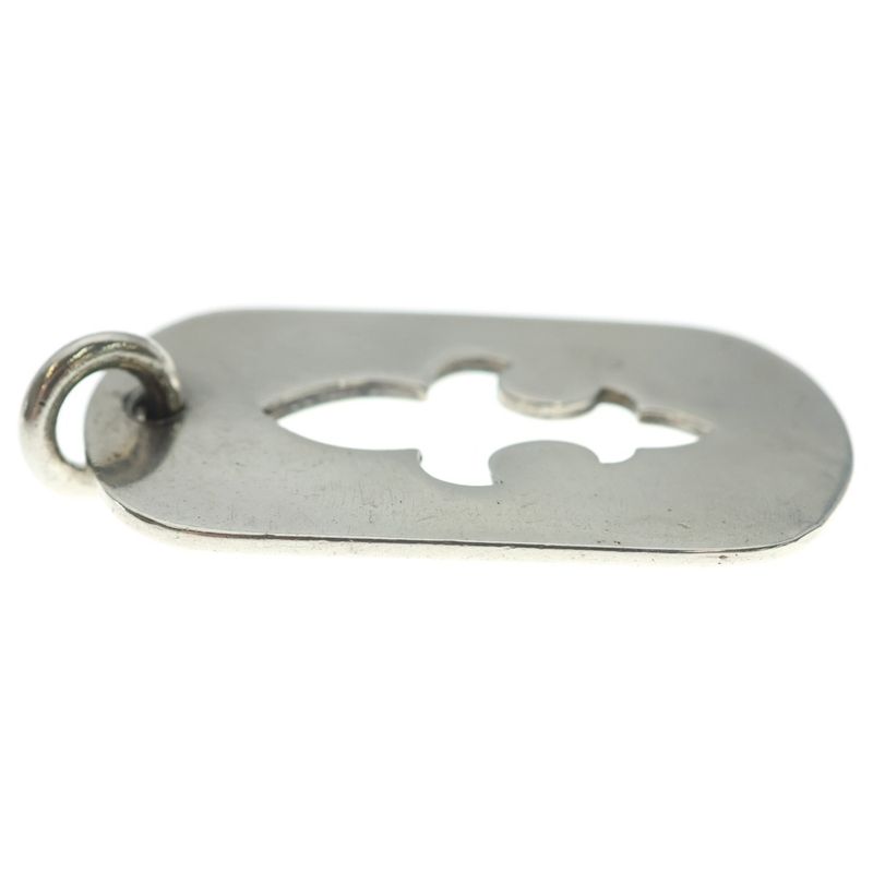 Chrome Hearts D Tag Lrg CO Fle Cutout Flange Dog Tag Necklace Top