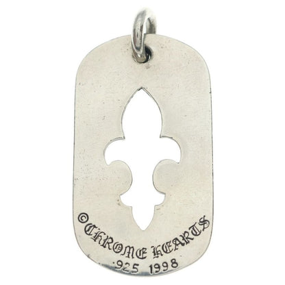 Chrome Hearts D Tag Lrg CO Fle Cutout Flange Dog Tag Necklace Top