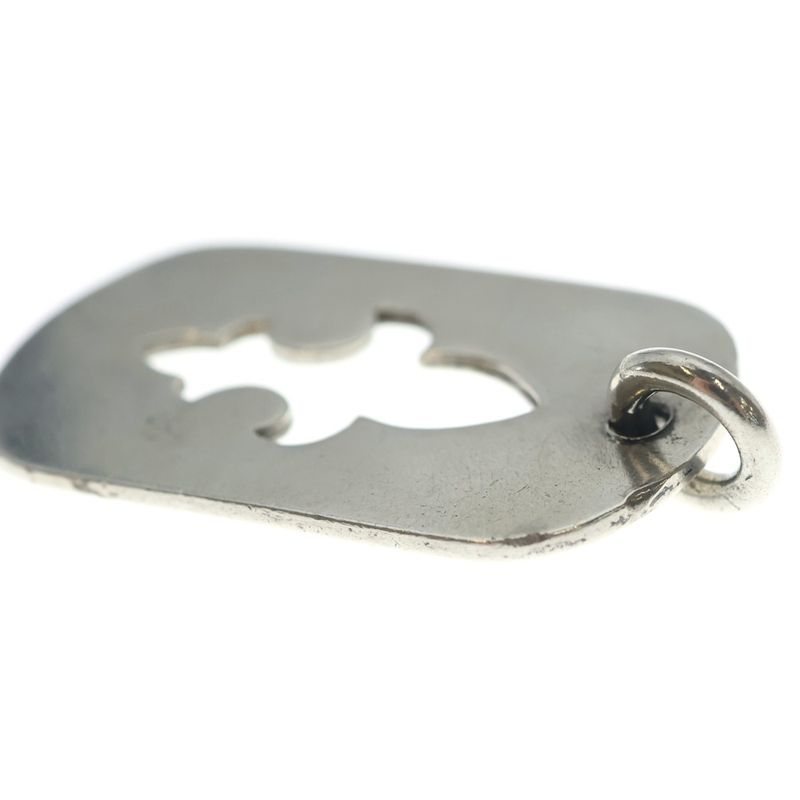 Chrome Hearts D Tag Lrg CO Fle Cutout Flange Dog Tag Necklace Top