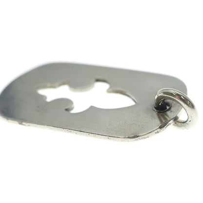 Chrome Hearts D Tag Lrg CO Fle Cutout Flange Dog Tag Necklace Top