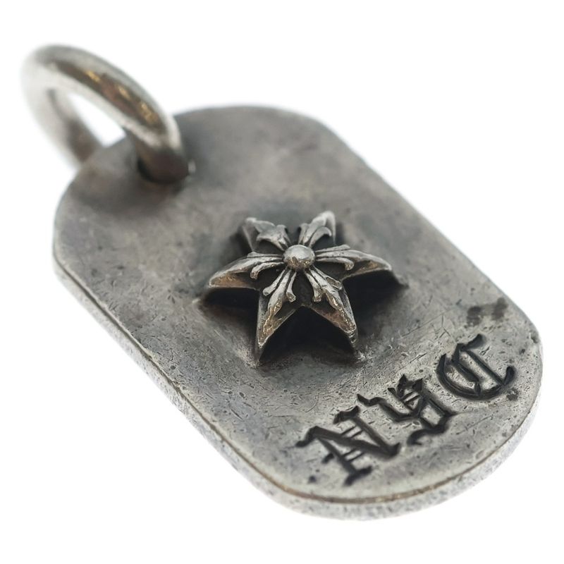 Chrome Hearts Raised Dogtag Dog Tag Nyc Limited Star Charm Silver Necklace Top