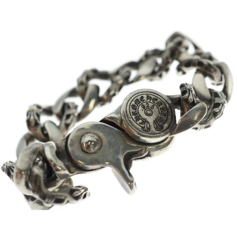 Chrome Hearts Fncy Chn Lnk Fancy Link Clip Bracelet 13 Links Silver