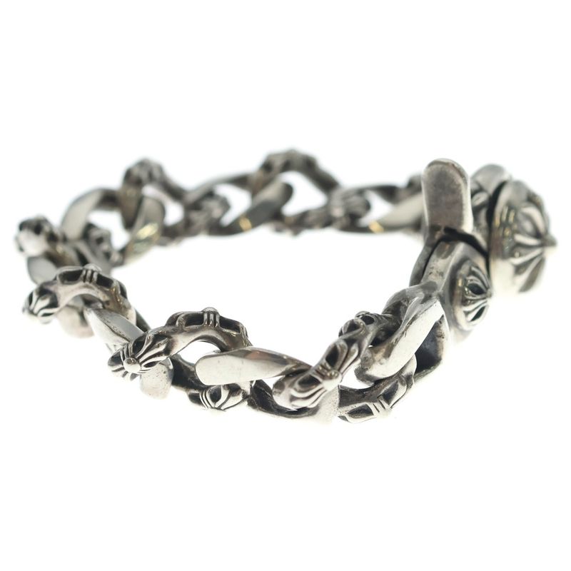 Chrome Hearts Fncy Chn Lnk Fancy Link Clip Bracelet 13 Links Silver