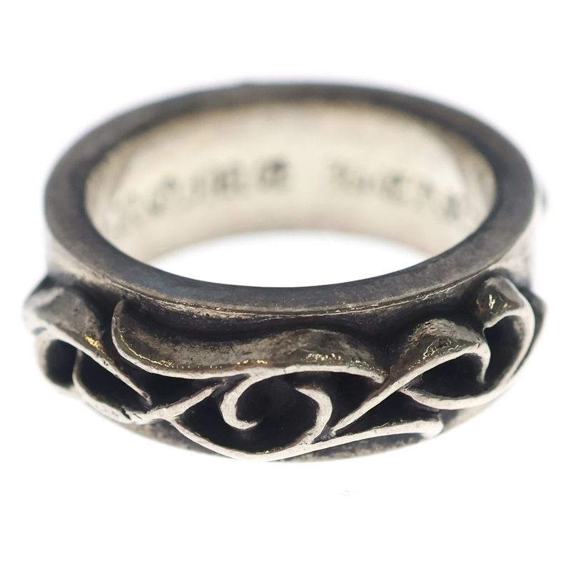 Chrome Hearts Dbl Narrow Vine Band Double Ring Silver