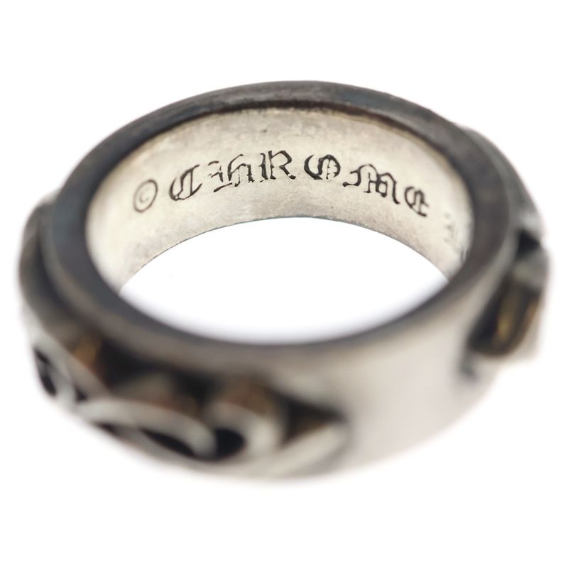 Chrome Hearts Dbl Narrow Vine Band Double Ring Silver