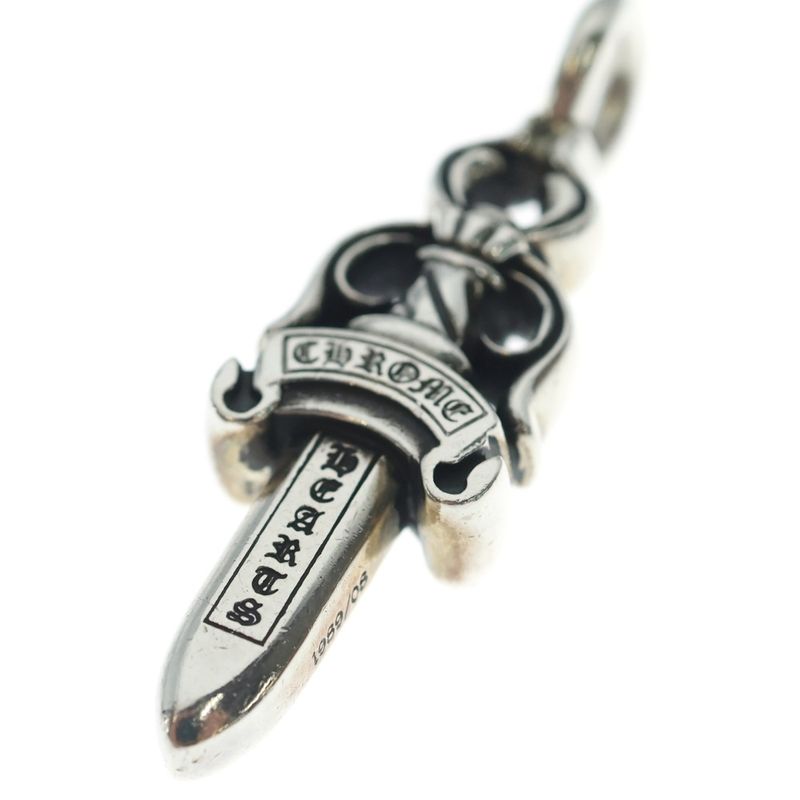 Chrome Hearts Double Dagger Daga Pendant Top Silver